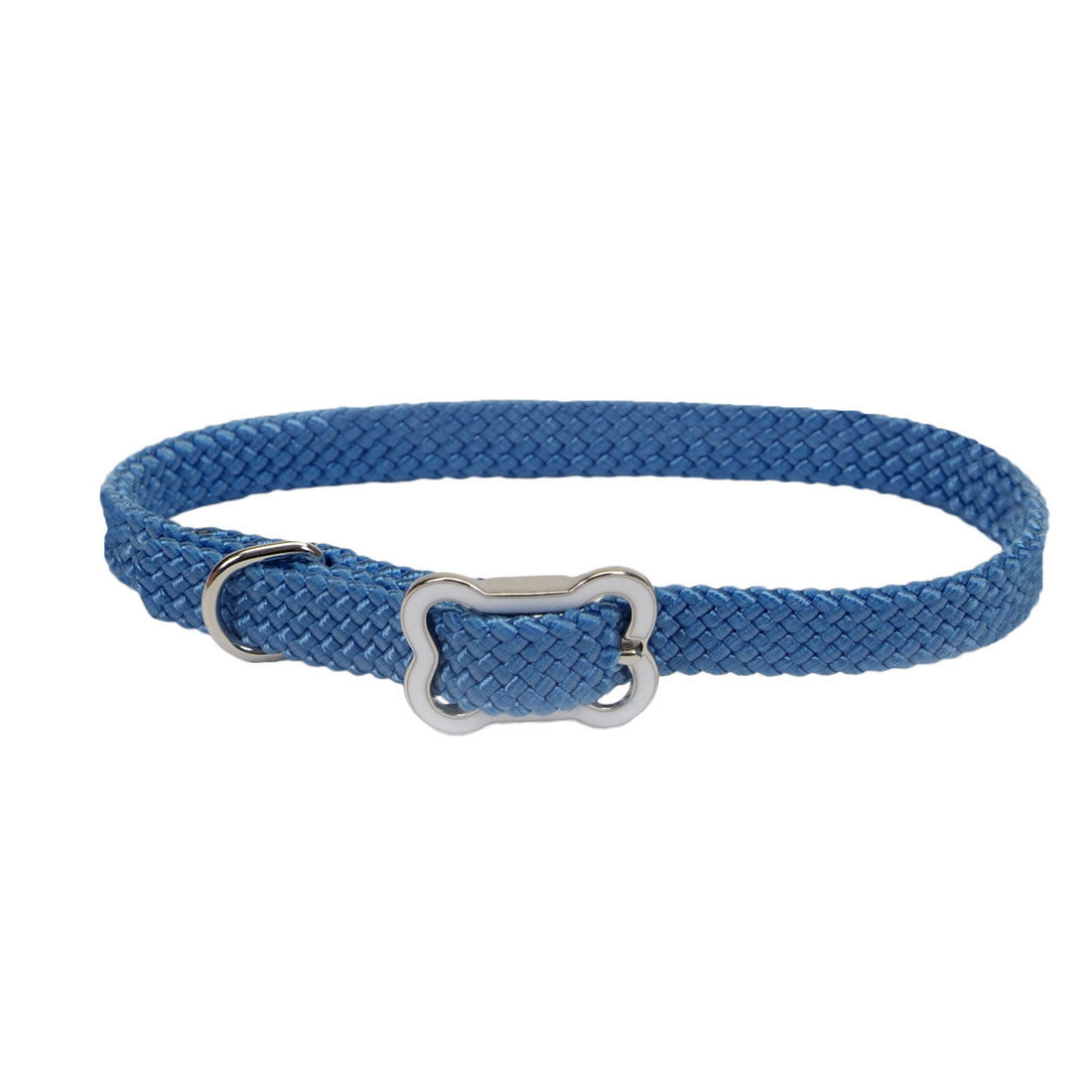 Sunburst Nylon Collar with Bone Buckle Blue Lagoon Dog 3/8x10in