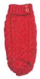 Doggie-Q Double Knit Red Sweater 14"