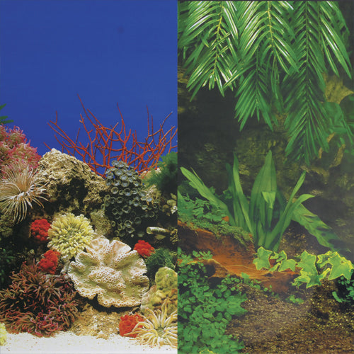 Underwater Treasures Sea Floor/Creeping Vines Reversible Background - 24" - Sold by the Foot