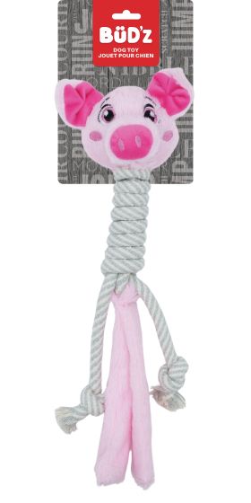 Bud'Z Pig Plush With Cotton Long Neck Dog 17in 1pc