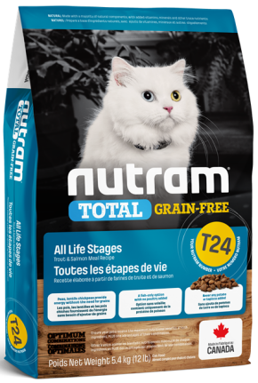 Nutram Total (T24) Grain Free Trout and Salmon Cat 12lbs