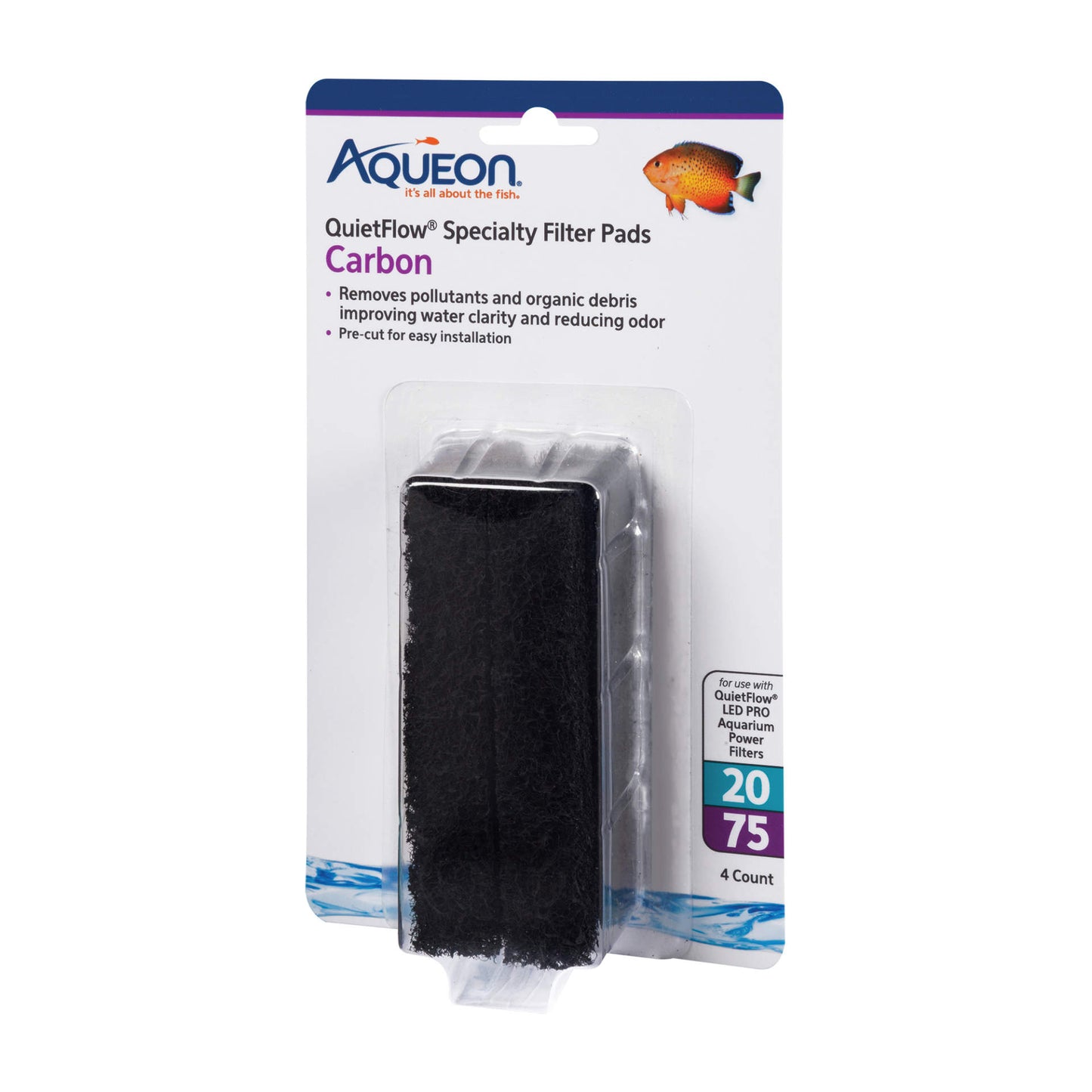 Aqueon QuietFlow Carbon Filter Pads 20/75
