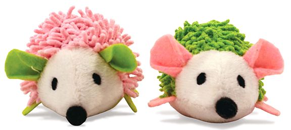 Bud-Z Hedgehogs Duo Pink And Green Cat Toy