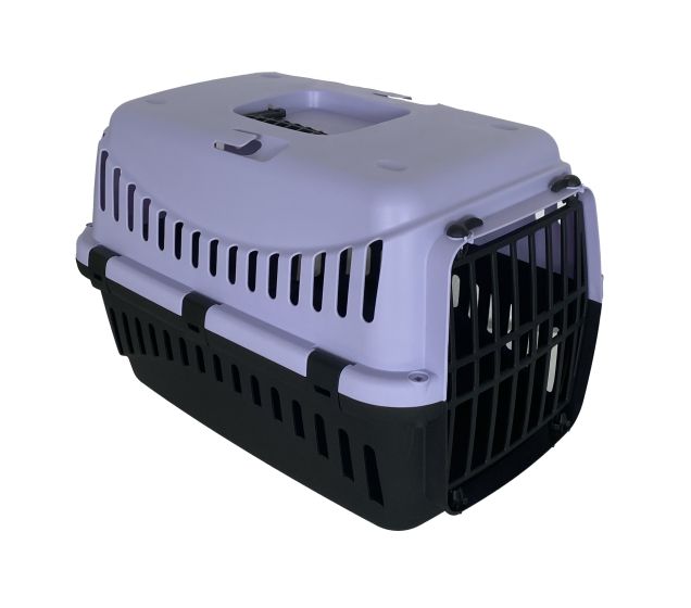 Bergamo Gipsy Eco Small Plastic Door Pet Carrier Lilac Dog 1pc 46x31x32cm