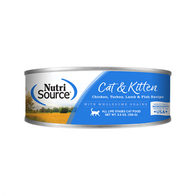 NutriSource Chicken, Turkey, Lamb & Fish Formula Wet Cat Food