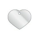 Pet Tag - Heart Large Chrome
