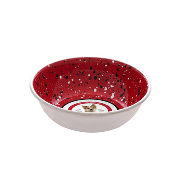 Dogit Stainless Steel Non-Skid Dog Bowl - Red Speckle - 350 ml (11.8 fl.oz.)
