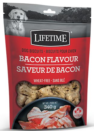 Lifetime All Life Stages Bacon Flavour Dog Biscuit Dog 340G