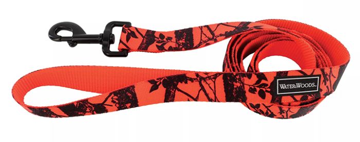 Water And Woods Blaze Adjustable Patterned Dog Leash Orange Tree Dog 1inx6ft 1pc