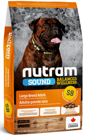 Nutram Dog Sound Balanced Wellness S8 Large Breed Adult Dog 13.6Kg