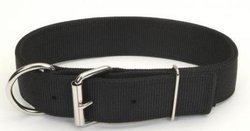 Macho Dog Double Ply Collar - Black 1-3/4X20