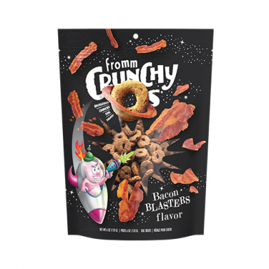 FROMM CRUNCHY O'S BACON BLASTERS FLAVOR DOG TREATS 6 X 6OZ