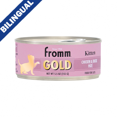 FROMM GOLD KITTEN CHICKEN & DUCK PT FOOD FOR CATS 5.5OZ