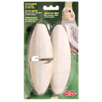Living World Cuttlebone with Holder - Large - 15 - 18 cm (6in - 7in) - Twinpack