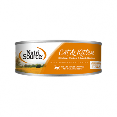 NutriSource Chicken, Turkey & Lamb Formula Wet Cat Food