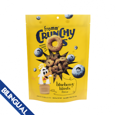FROMM CRUNCHY O'S BLUEBERRY BLASTS TREATS FOR DOGS 6 X 6 OZ