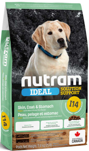 Nutram Dog Ideal Solution Support I14 Skin, Coat & Stomach Puppy 11.4KG