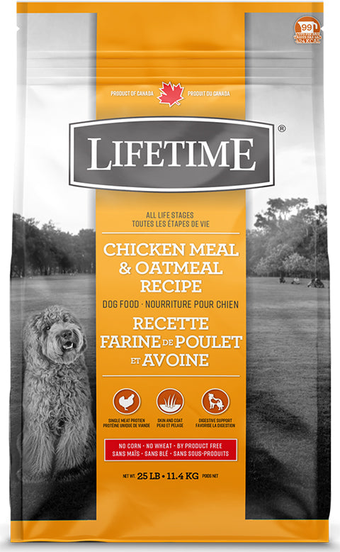 Lifetime All Life Stages Chicken & Oatmeal Dog Food 11.4kg