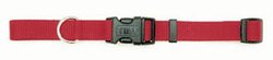 Coastal Adjustable Nylon Collar w Tuff Buckle Red Dog 3/4x14-20in