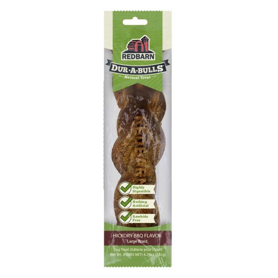 Redbarn Dur-A-Bulls Braid Hickory BBQ Flavor, Large 1pc