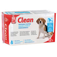 Dogit Diapers - Medium - 15-35 lbs and waist 16.5-21 in - 12 pack