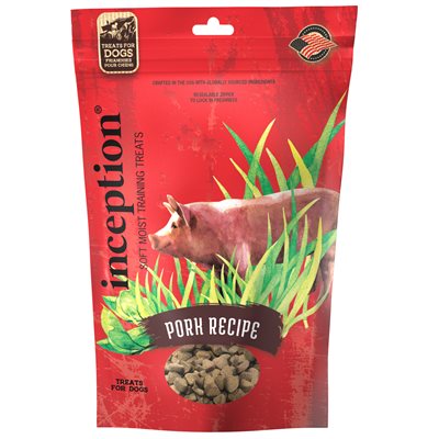 Inception Pork Soft Moist Treats for Dogs 4 oz