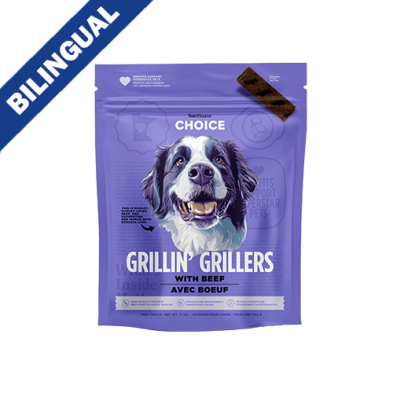 NutriSource Choice Grillin' Grillers with Beef Dog Treats 12oz