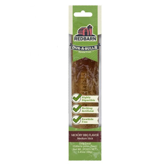 Redbarn Dur-A-Bulls Stick Hickory BBQ Flavor, Medium 1pc