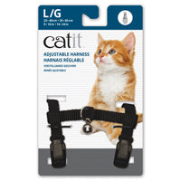 Catit Adjustable Nylon Harness - Black - Large