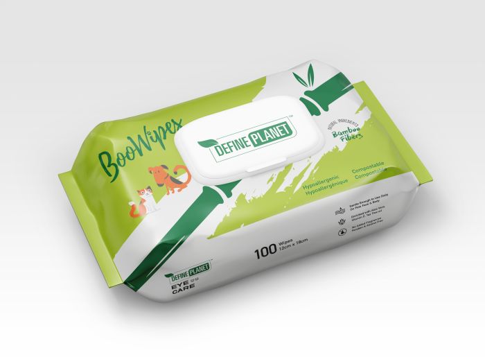 Define Planet Bamboo Fiber Eye Care Boowipes 100 Wipes Dog