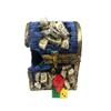 AQUA-FIT Polyresin BlueTreasure Box 4x3.5x4"