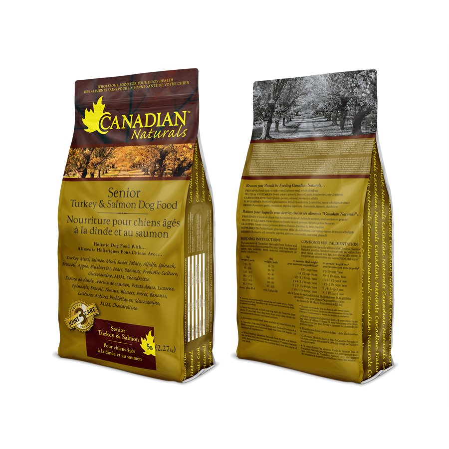 Canadian Naturals Senior Dog Turkey & Salmon 5LB