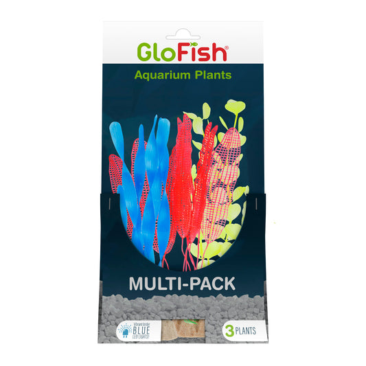 GloFish Plant Multi Pack - Small Yellow/Medium Blue/Large Orange