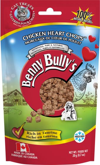 Benny Bullys Chicken Heart Chops Cat 20g