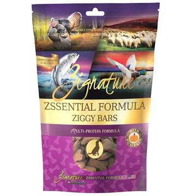 Zignature Ziggy Bars Zssential Formula Biscuit Treats for Dogs 12oz