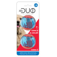 Zeus Duo Ball Dog Toy with Flashing LED - Large - 2 pack - 6.3 cm (2.5 in)