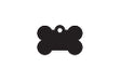 Pet Tag - Bone Small Black