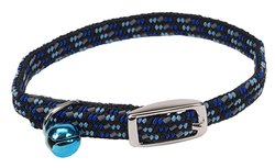 Li'l Pals Elasticized Safety Kitten Collar with Reflective Threads 5/16" x 8" Blue