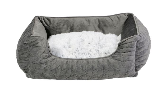 Bud'z Cuddler Bed Cosmos Medium Grey Dog Cat 60x50x20cm