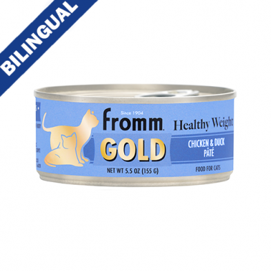 FROMM GOLD HEALTHY WEIGHT CHICKEN & DUCK PT FOOD FOR CATS 5.5OZ