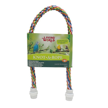 Living World Multi-Coloured Cotton Perch - 16 mm dia x 65 cm L