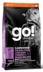 Go! Carnivore Grain Free Chicken Turkey Duck Senior Dog 12lb