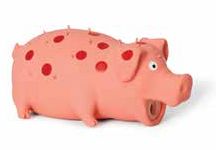 Bud-Z Latex Spotted Pig Squeaker Pink Dog 8in