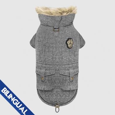 CANADA POOCH ALASKAN ARMY PARKA SALT & PEPPER 12