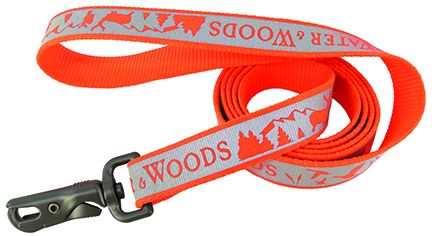 Water And Woods Reflective Dog Leash Orange Dog 1inx6ft 1pc