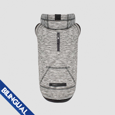 CANADA POOCH HERO HOODIE DOG SWEATER GREY MIX 14