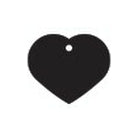Pet Tag - Heart Large Black