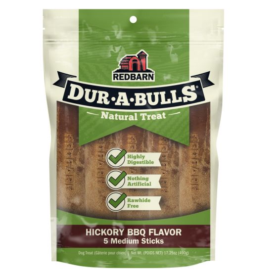 Redbarn Dur A Bulls Stick Medium 5pk Dog 1pc