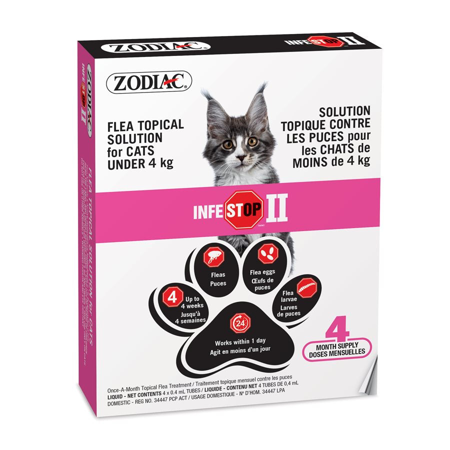 Zodiac Infestop II for Cats 4KG and Under