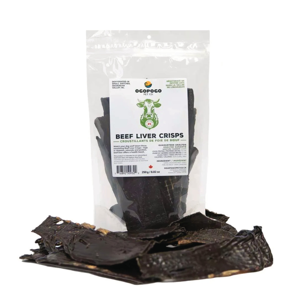 Ogopogo Pet Co.: Beef Liver Crisps 250g